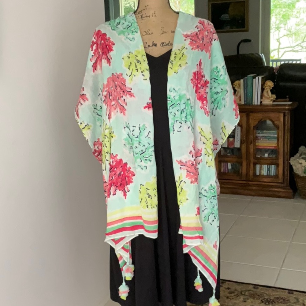 Floral Multicolor Scarf/Wrap - Picture 2 of 5